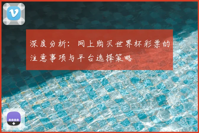 深度分析：网上购买世界杯彩票的注意事项与平台选择策略